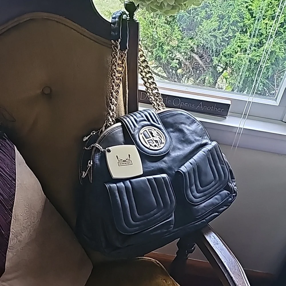 🖤NEW WITH TAG🖤 Luxurious Henri Bendel Satchel w Mirror - Picture 1 of 17